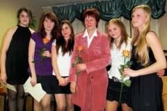 2008.05.25 ВЕЧЕР ВЫПУСКНИКОВ Первые выпускницы - Романова Настя, Калинкина Таня, Юкина Настя, Полунина Люба, Розмазнина Настя